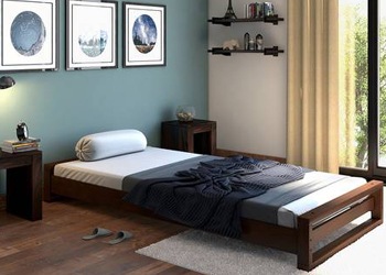 single-cot-bed-wood-steel-Chennai